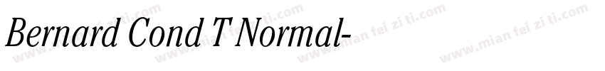 Bernard Cond T Normal字体转换